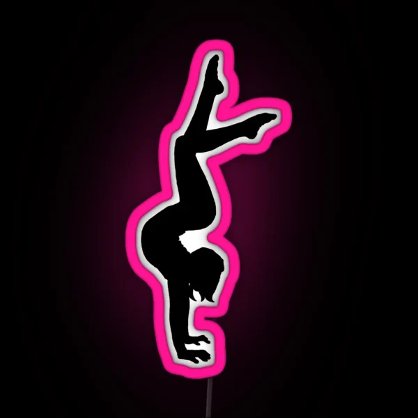 Handbalancer Silhouette RGB Neon Sign