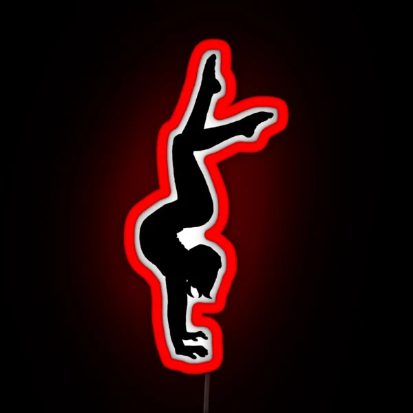 Handbalancer Silhouette RGB Neon Sign