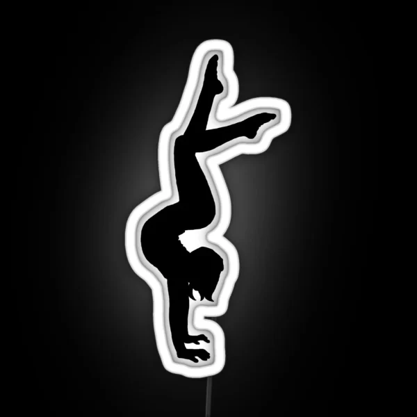 Handbalancer Silhouette RGB Neon Sign