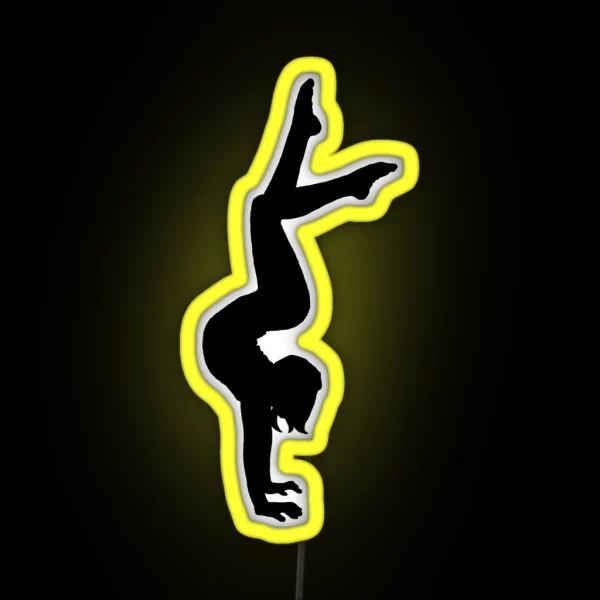 Handbalancer Silhouette RGB Neon Sign