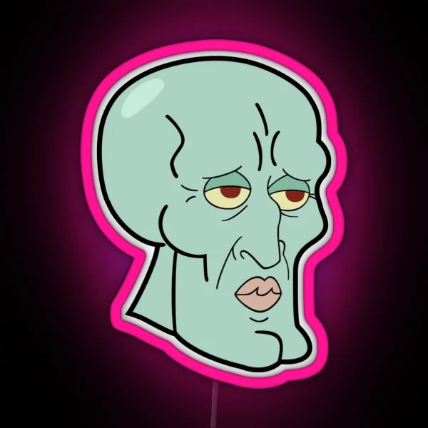 Handsome Squidward RGB Neon Sign