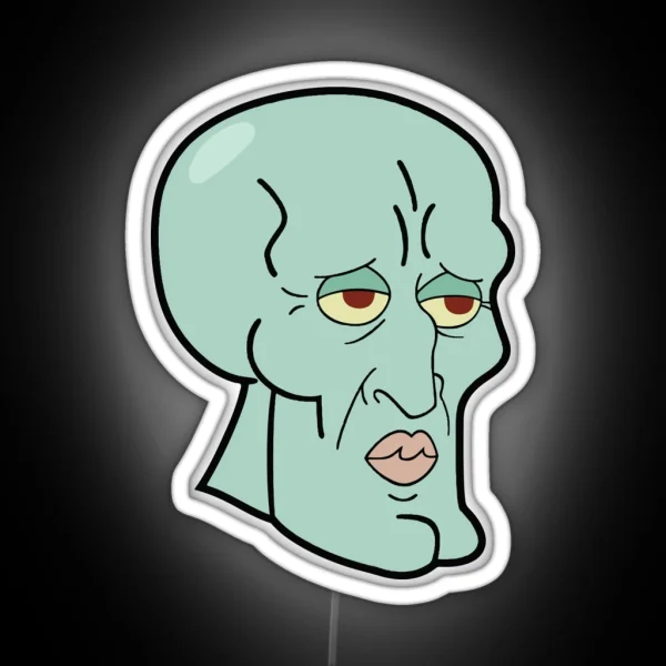 Handsome Squidward Spongebob RGB Neon Sign