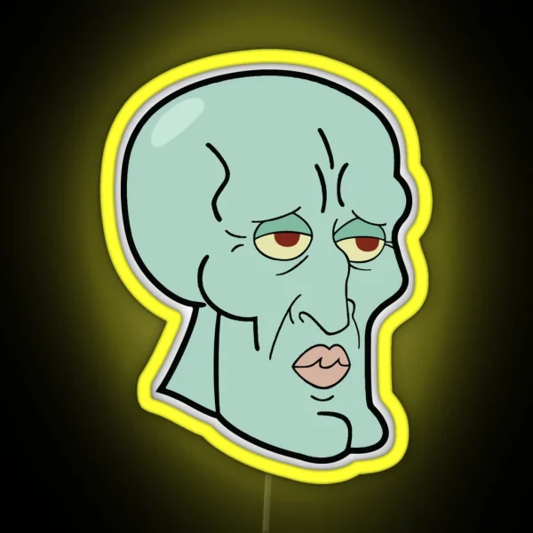 Handsome Squidward Spongebob RGB Neon Sign