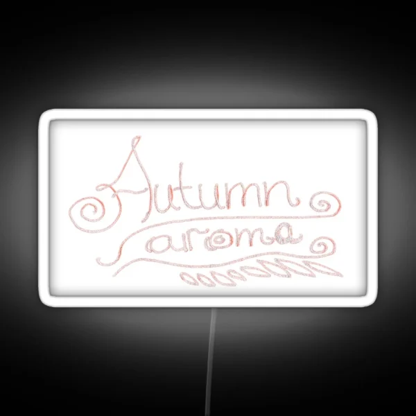 Handwritten Autumn Aroma Autumn Lettering RGB Neon Sign