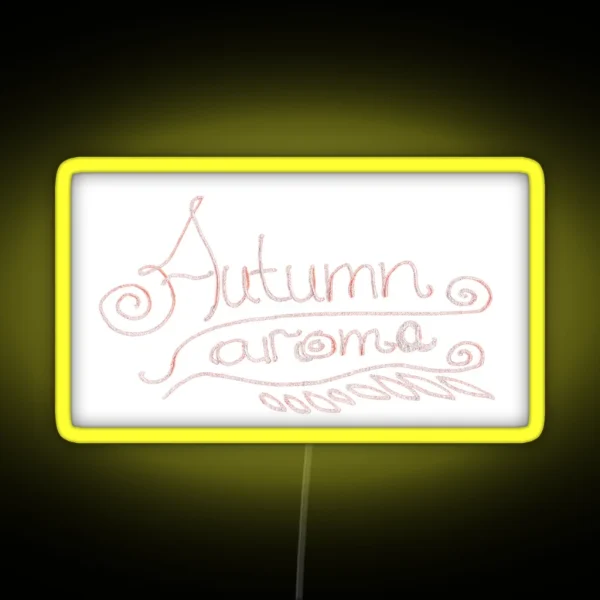 Handwritten Autumn Aroma Autumn Lettering RGB Neon Sign