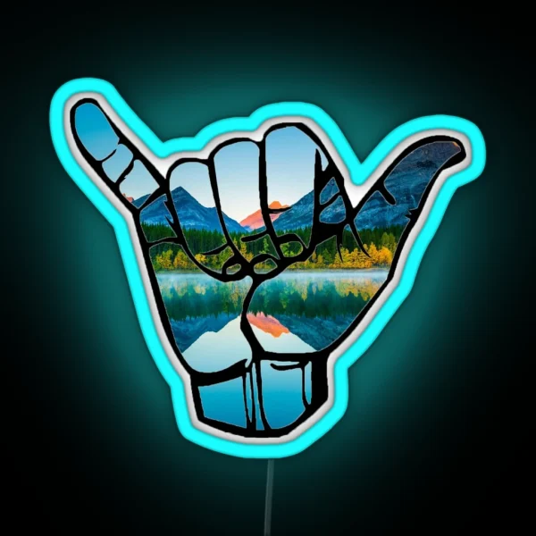 Hang Loose Mountains RGB Neon Sign