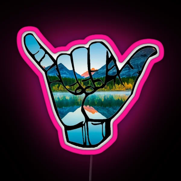 Hang Loose Mountains RGB Neon Sign