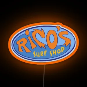 Hannah Montana Ricoandx27 S Surf Shop Logo Classic Led RGB Neon Sign