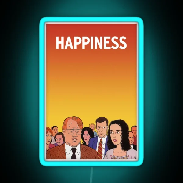 Happiness Movie Poster RGB Neon Sign