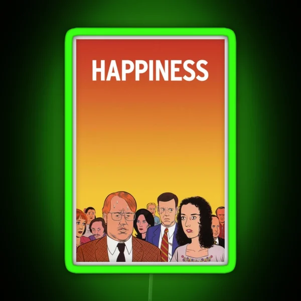 Happiness Movie Poster RGB Neon Sign