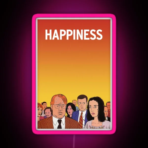 Happiness Movie Poster RGB Neon Sign