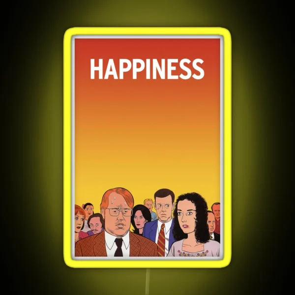 Happiness Movie Poster RGB Neon Sign