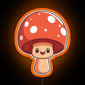 Happy Blushing Mushroom RGB Neon Sign