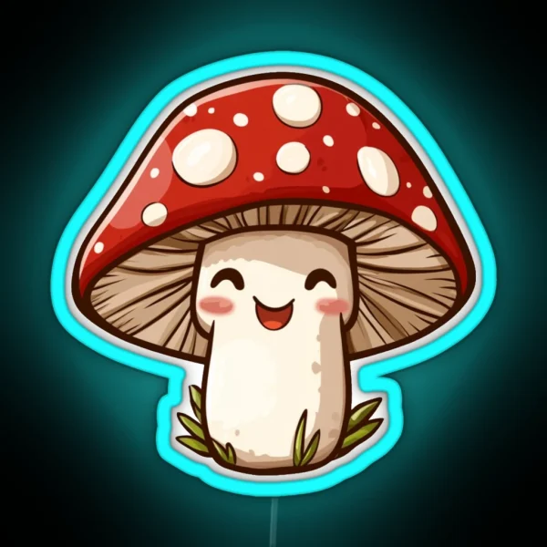 Happy Fly Agaric Mushroom Led RGB Neon Sign