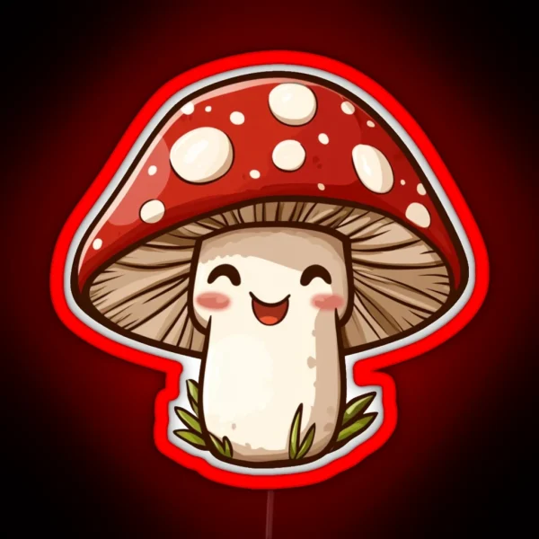 Happy Fly Agaric Mushroom Led RGB Neon Sign