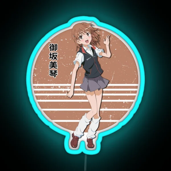 Happy Girl A Certain Magical Index Art Novel Series RGB Neon Sign