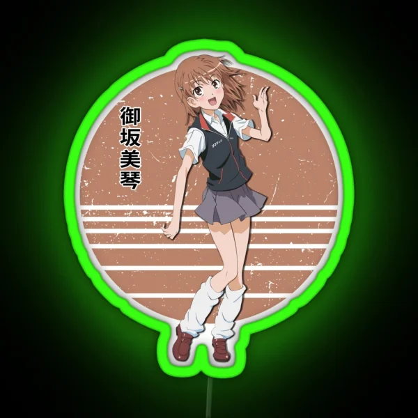 Happy Girl A Certain Magical Index Art Novel Series RGB Neon Sign