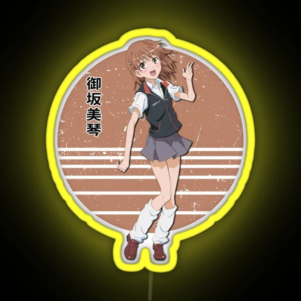 Happy Girl A Certain Magical Index Art Novel Series RGB Neon Sign