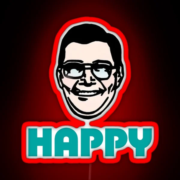 Happy Harry Levin Delaware RGB Neon Sign