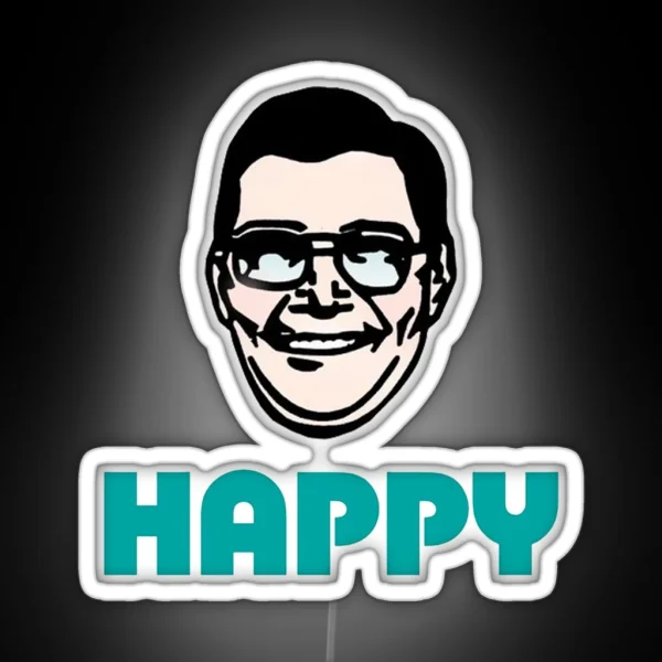 Happy Harry Levin Delaware RGB Neon Sign