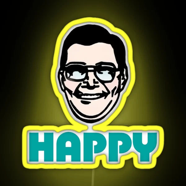 Happy Harry Levin Delaware RGB Neon Sign