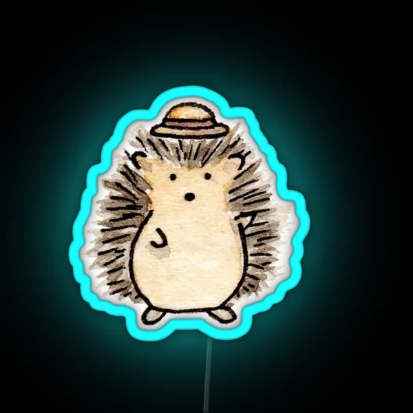 Happy Hedgehog RGB Neon Sign
