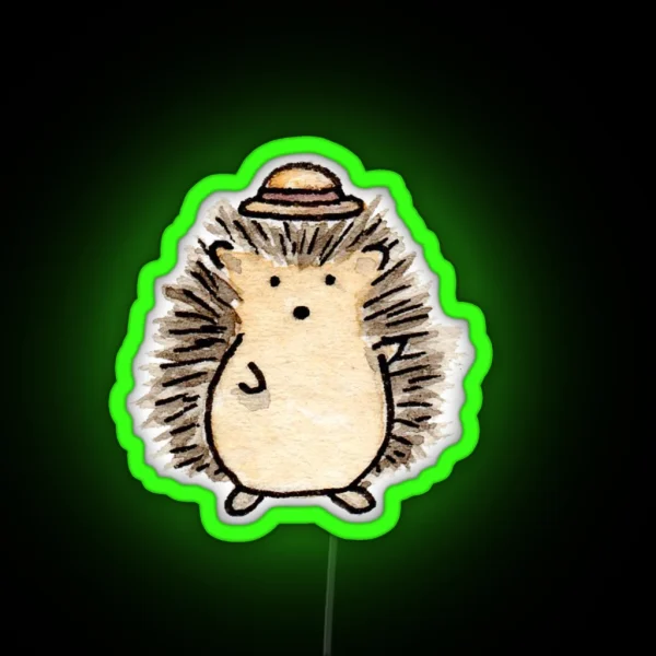 Happy Hedgehog RGB Neon Sign