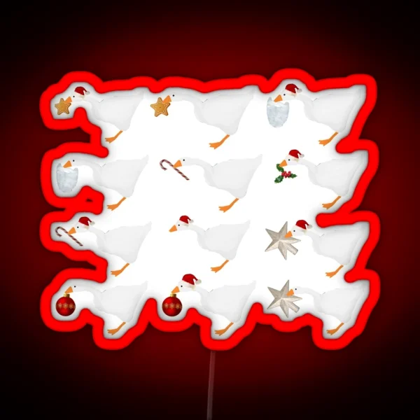 Happy Holiday Goose RGB Neon Sign