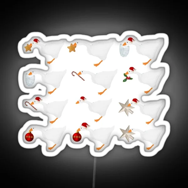 Happy Holiday Goose RGB Neon Sign