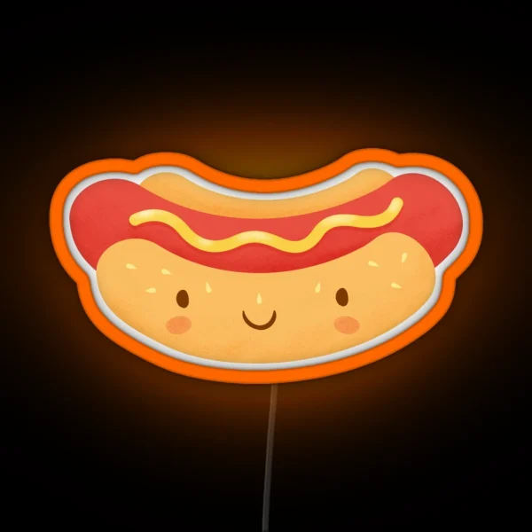 Happy Hot Dog RGB Neon Sign