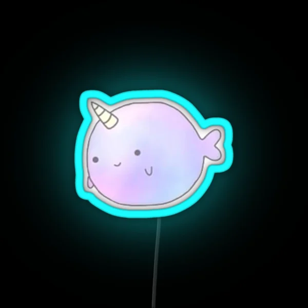 Happy Little Narwal RGB Neon Sign