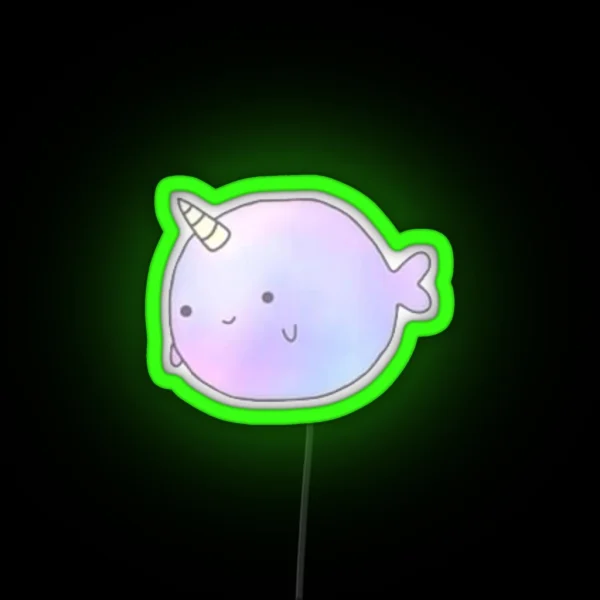 Happy Little Narwal RGB Neon Sign