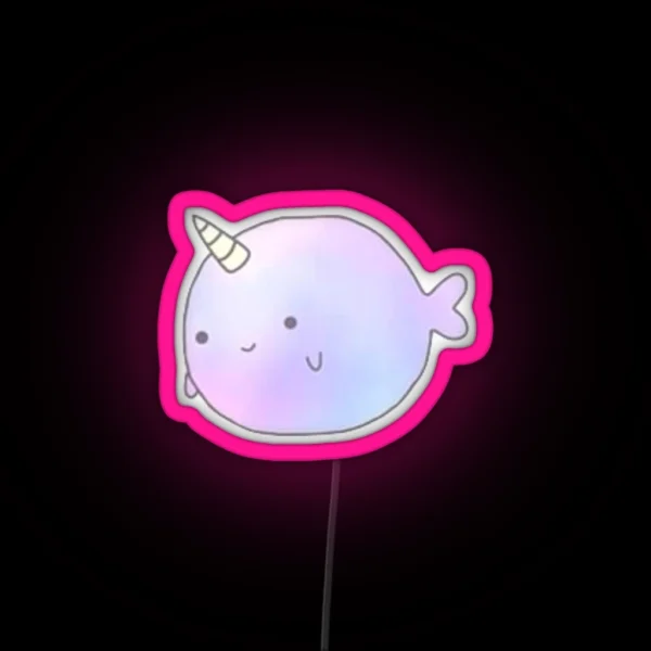 Happy Little Narwal RGB Neon Sign