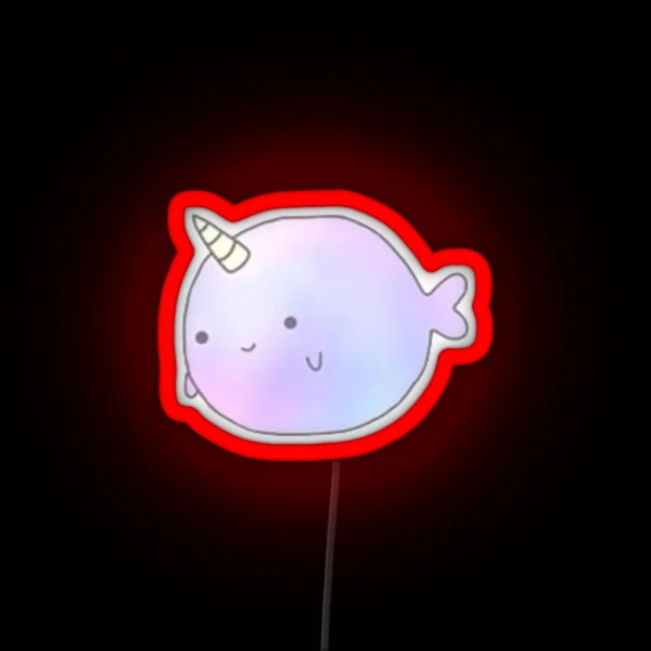 Happy Little Narwal RGB Neon Sign