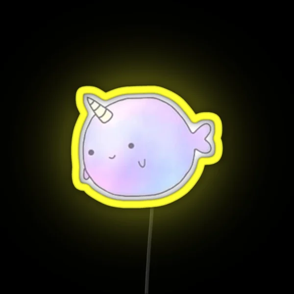 Happy Little Narwal RGB Neon Sign