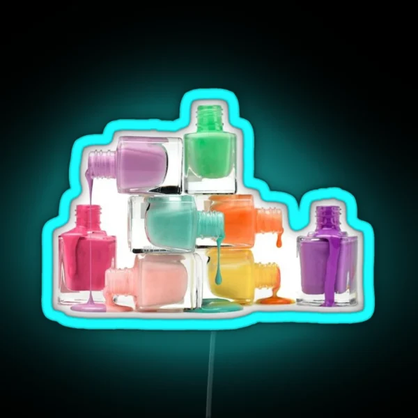 Happy Nail Polish RGB Neon Sign