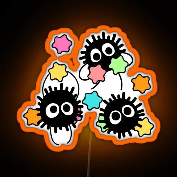 Happy Soot Sprites RGB Neon Sign