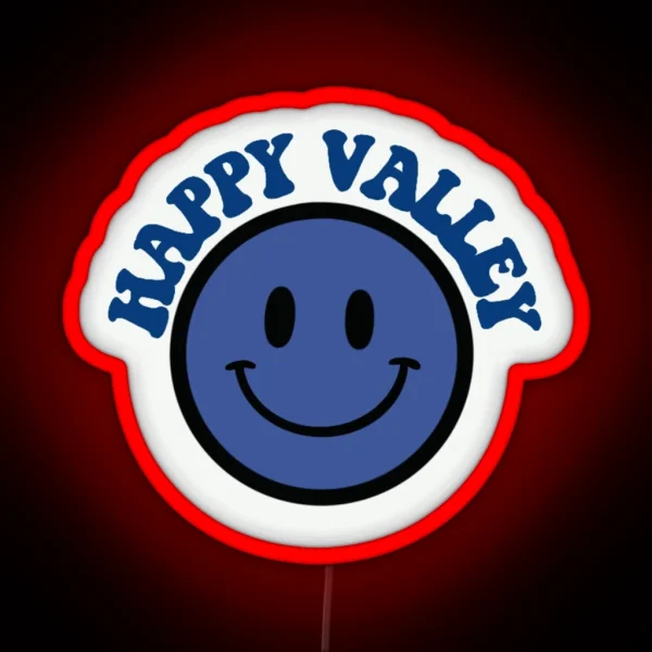 Happy Valley Smiley Face RGB Neon Sign