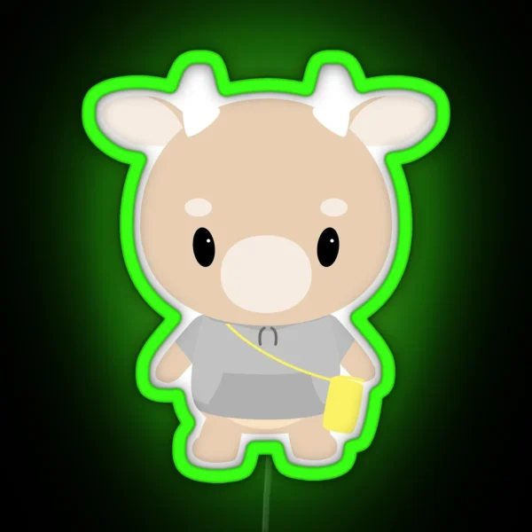 Hard Working Cow Plush What S Wrong With Secretary Kim RGB Neon Sign