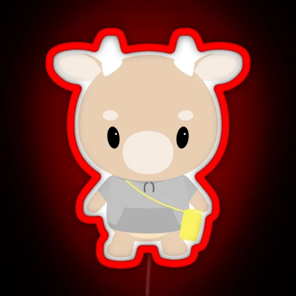 Hard Working Cow Plush What S Wrong With Secretary Kim RGB Neon Sign