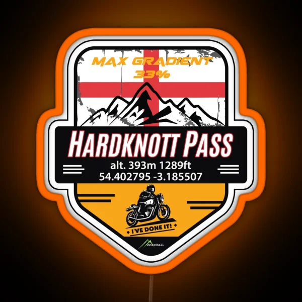 Hardknott Pass England Led Led Motorcycle I Ve Done It RGB Neon Sign