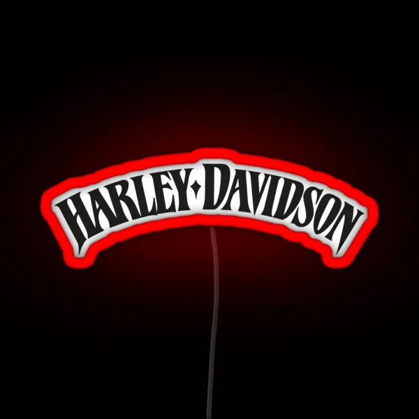 Harley Davidson Stylized Logo RGB Neon Sign