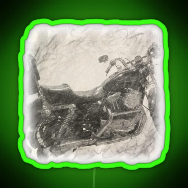 Harley Sportster Motorcycle RGB Neon Sign