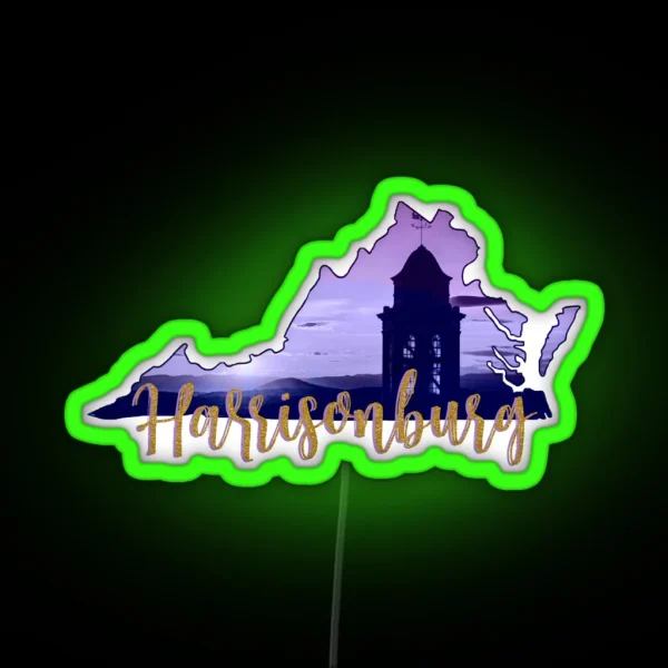 Harrisonburg Va RGB Neon Sign