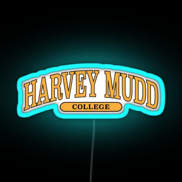 Harvey Mudd Serif Font Curved RGB Neon Sign