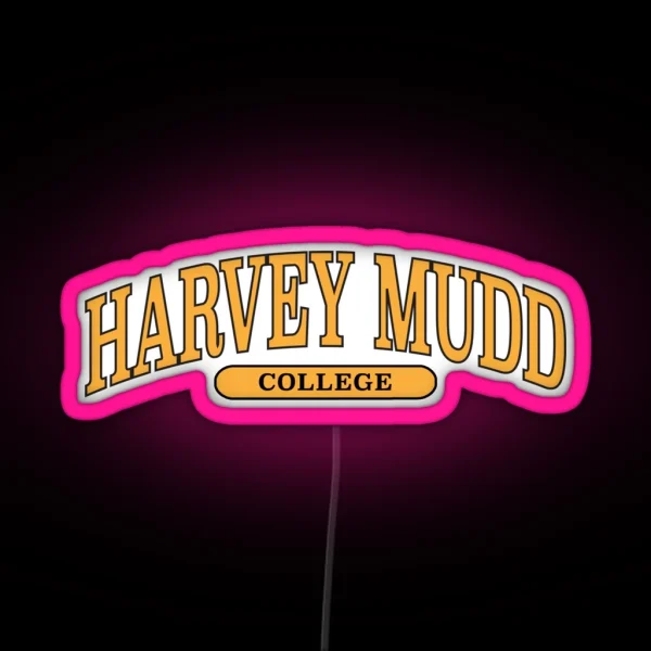 Harvey Mudd Serif Font Curved RGB Neon Sign