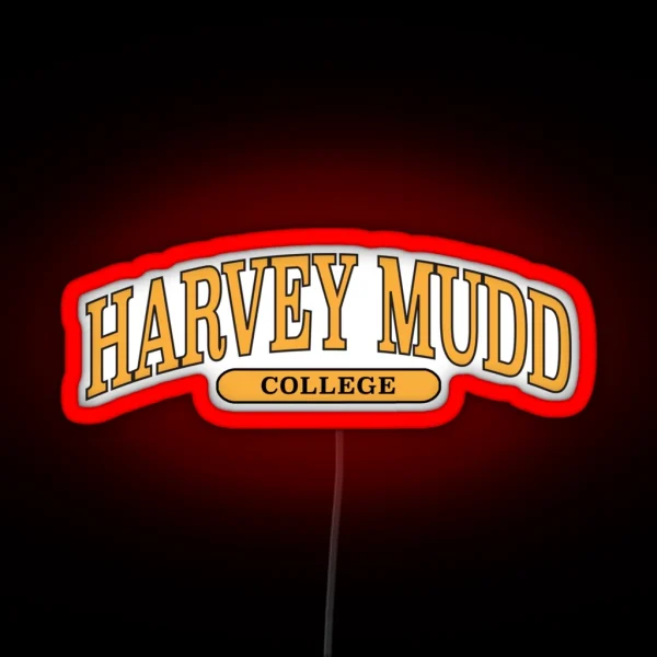 Harvey Mudd Serif Font Curved RGB Neon Sign