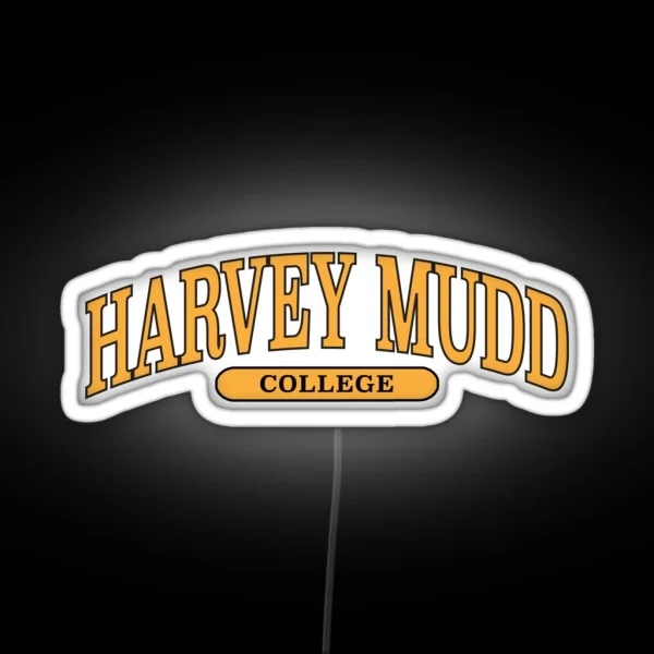 Harvey Mudd Serif Font Curved RGB Neon Sign