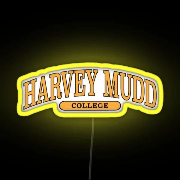 Harvey Mudd Serif Font Curved RGB Neon Sign