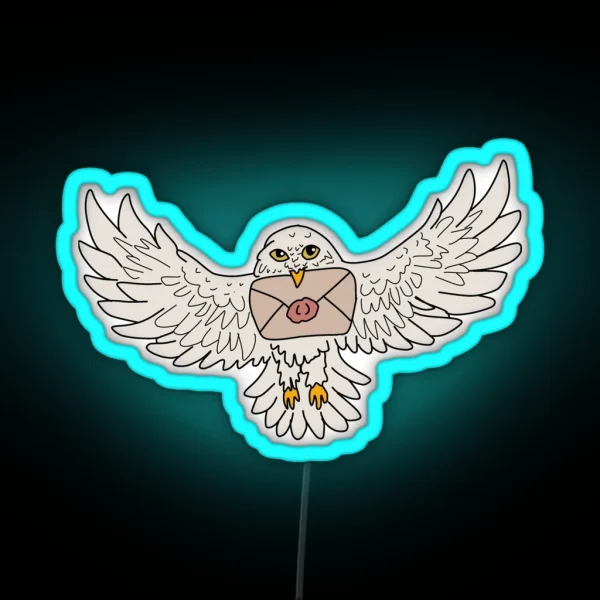 Hary Hp White Owl RGB Neon Sign